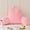 Pink, variant on Large Reading Pillow for Adults, Back Support Pillow for Sitting Up in Bed with Arms, Couch for Lounging Bedrest, Pink