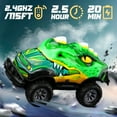 thumbnail image 2 of PayUSD Remote Control Car, RC Cars Toys for Kids Ages Lighted Monster Truck Dinosaur Toy RC Cars 4-12 Year Old Boys Birthday Gift for Christmas 8km/h 27Mhz 1:20 Green, 2 of 8