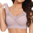 thumbnail image 4 of IQOGKRN Plus Size Anti Sagging Bras for Women Seamless No Underwire Comfortable Push Up Wireless Bra Mesh Padded Smoothing Bras Pink 4XL, 4 of 4