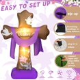 thumbnail image 5 of 6 ft Easter Inflatable Outdoor Yard Decoration Inflatable He is Risen Cross Set with Build in LED Lights Holiday Blow up Inflatable Decor for Easter Spring Party Lawn Supplies, 5 of 6