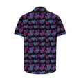 thumbnail image 5 of Handshe Men's Short Sleeve Shirt with Valentine's Day Print, Button-Down Collar for Casual Wear and Daily Use, 5 of 5