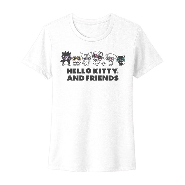 Playera Hello Kitty para Mujer, Cuello Redondo Manga Corta Blanco Talla G