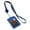 Blue, variant on BAOQIN PU Leather ID Badge Holder with Lanyard, 2-Sided Functional ID Card Holder with 5 Card Slots, Zippered Pocket Wallet, and Detachable Keychain for Teachers, Students, Nurses, and Office Staff