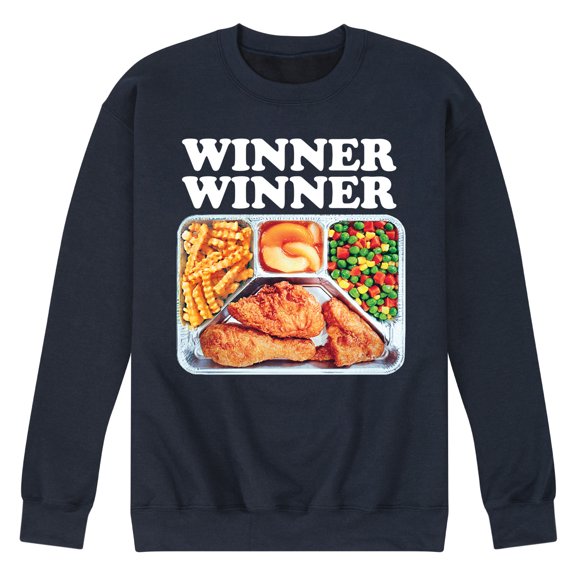 Instant Message - Winner Winner Chicken Dinner - Men's Crew Neck Fleece Pullover