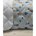 thumbnail image 3 of Dolphin Down Alternative Comforter, Nautical Pattern with Aquatic Animal Silhouettes and Polka Dots, Microfiber Quilt for All Season, 5 Sizes, Pale Seafoam and Sea Blue, by Ambesonne, 3 of 3