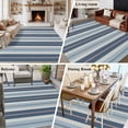 thumbnail image 6 of Vintage Stripes Washable Living Room Rugs 8'x10', Blue Navy Striped Abstract Red Lines Low Pile Throw Large Area Rug Non-Slip Sturdy Edge Binding Carpet for Bedroom Dining Room Office, 6 of 9