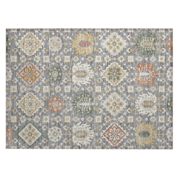 Dalyn Rugs Machine Washable Indoor/Outdoor Chantille ACN2200 Gray 1'8" x 2'6" Rug