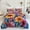 Rainbow Petals, variant on 2/3-Piece Pure and Elegant Heart Floral Quilt Set, 1pc Quilt + 1/2 Pcs Pillowcases, Soft Breathable Comfortable Lightweight, Hypoallergenic, Machine Washable Single/Queen/King Size