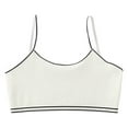 thumbnail image 3 of Girls Unerwear - Crop Top Bra Girls Seamless Sports Bra Training White Teen Bra Camisole Style Lightweight Seamless Kids, Toddler Girls Underwear,Color: White Size: 9-12 Years, 3 of 6