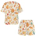thumbnail image 3 of Delicious Pizza Burger Pajama Set for Women 2 Piece Sleepwear Loungewear Short Sleeve, 3 of 7