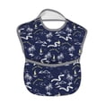 thumbnail image 2 of Zufioo Hawaiian Style Print Toddler Adjustable Waterproof Bib, 11.6x15 Inch Feeding Bib Suitable for 6-24 Month Babies, 2 of 8