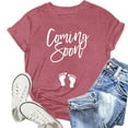 thumbnail image 1 of WILLBEST T-Shirt Femme Décontracté Imprimé Col Rond Couleur Unie Manches Courtes T-Shirt 4400, 1 of 2