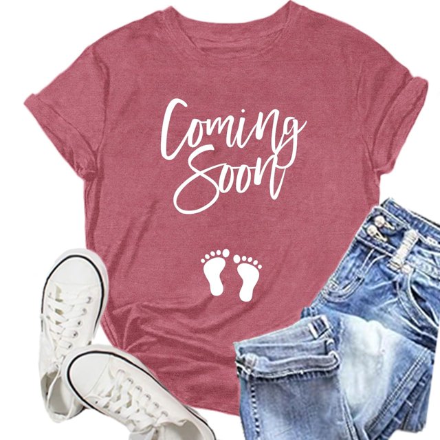 WILLBEST T-Shirt Femme Décontracté Imprimé Col Rond Couleur Unie Manches Courtes T-Shirt 4401