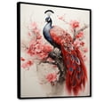 thumbnail image 2 of Designart "Enchanted Flowers With Vintage Fantasy Peacock V" Animals Peacock Floater Framed Wall Art Prints, 2 of 5