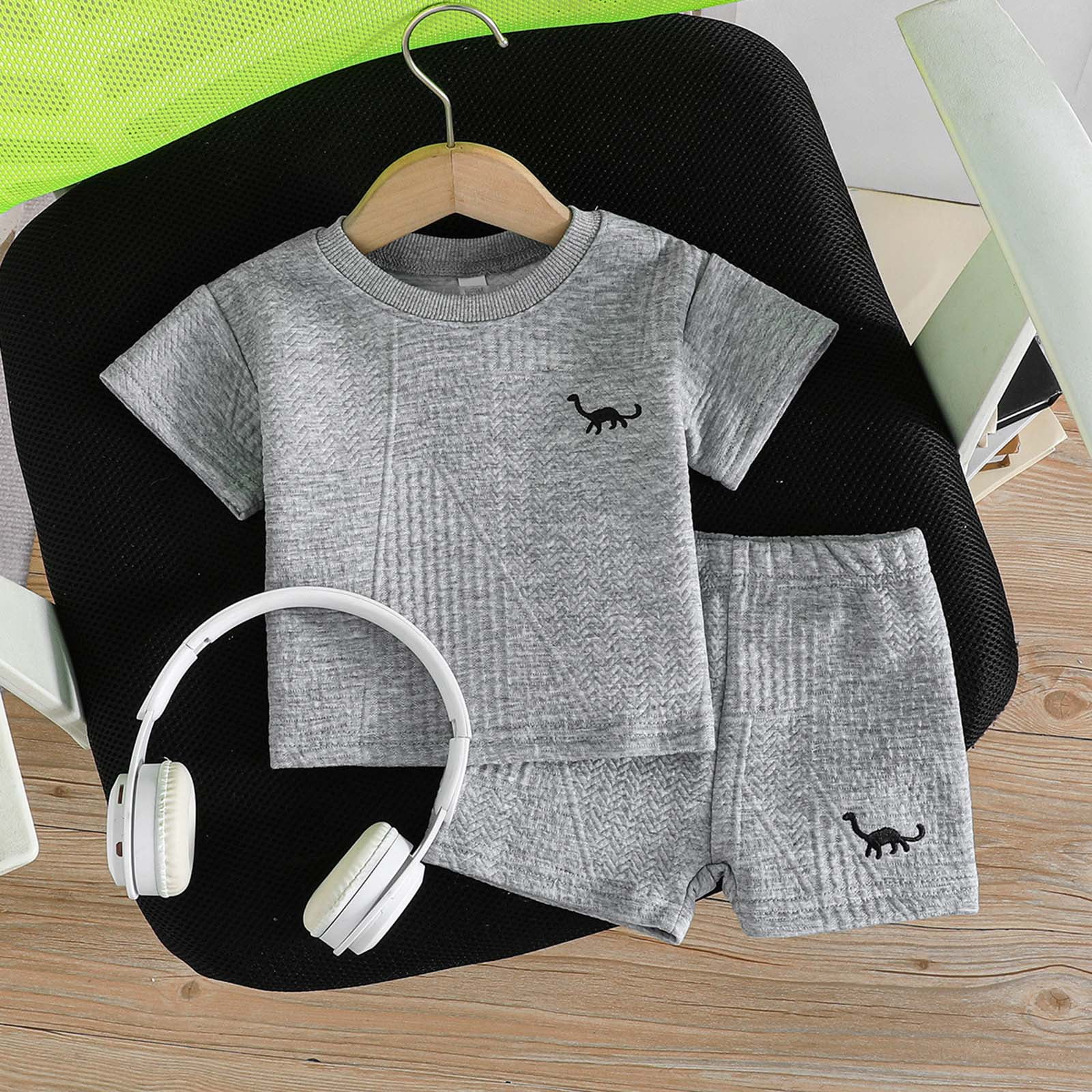 KEXE Summer Baby Boy Clothes 1 Year Old Boy Clothes Toddler Baby Boys Clothes Set Short Sleeve T-Shirt And Shorts Summer Outfit