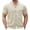 Beige, variant on WREESH Men's Stylish Short Sleeve Button Down Shirts Fallow Color, Knitted Material, Suitable for Spring and Fall Beige