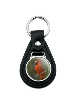 St Louis Cardinals Color Leather Baseball Keychain [New] MLB Key Chain  Jewelry