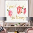 thumbnail image 3 of Never Stop Dreaming Gold - Shabby Chic Framed Canvas, 3 of 3