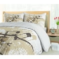 thumbnail image 5 of Ambesonne Music Duvet Cover Set, Treble Chef Halftone Motifs, 2-Calking, White Seal Brown, 5 of 7