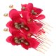 thumbnail image 5 of 2 pinzas para el pelo con flor de hibisco: Peinetas decorativas para recogidos - Tocados de boda con pinza floral para vestidos de novia, fiestas y bailes de graduación, 5 of 7