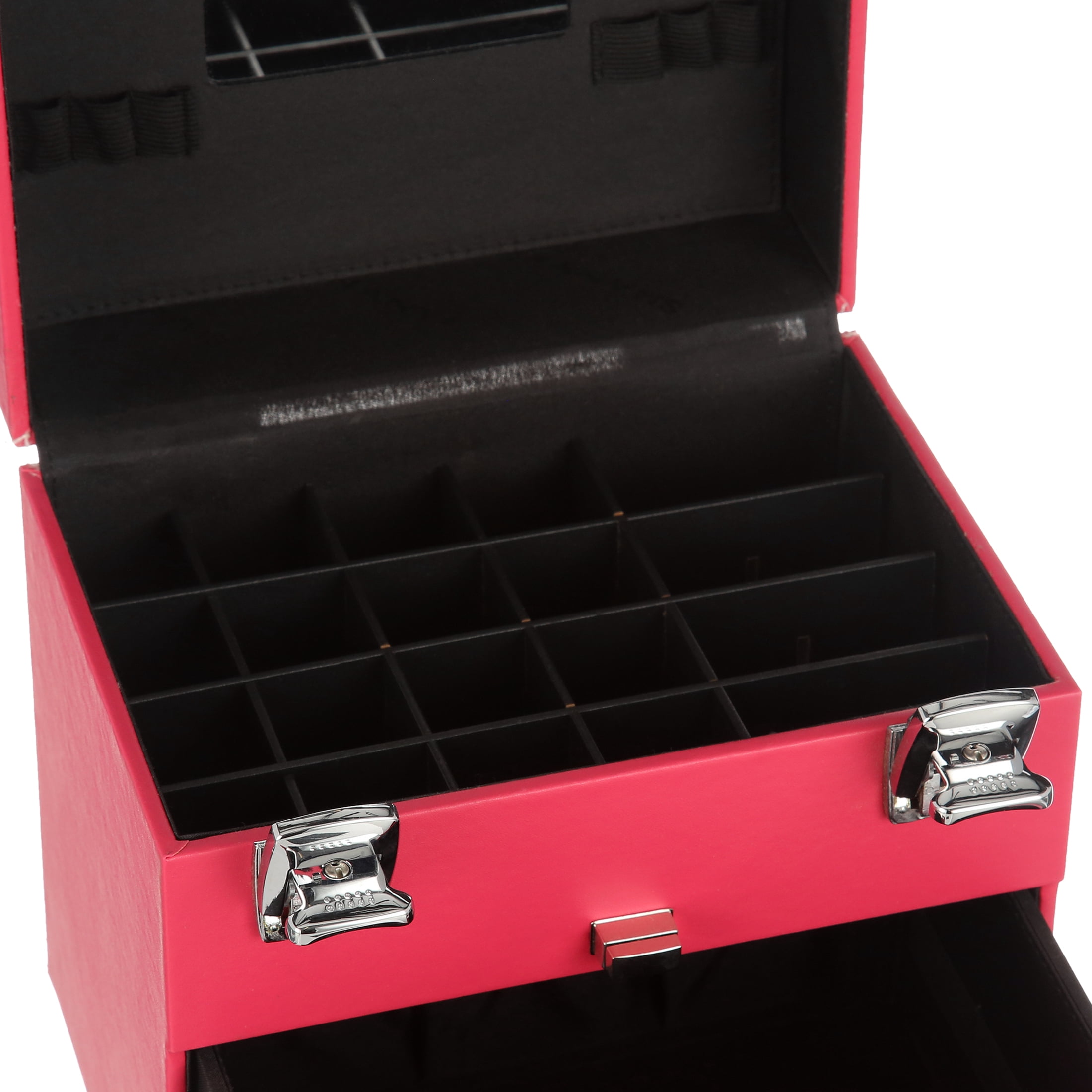 SHANY Color Matters Nail Accessories Organizer and Makeup Train Case, Sugar Gum