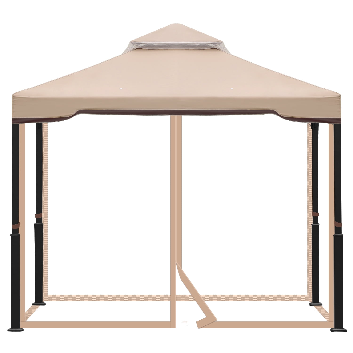 Lowestbest Outdoor Garden Pavilion, UV and Rainproof Terrace Canopy with Mosquito Net, Khaki Lowestbest Outdoor Garden Pavilion, UV and Rainproof Terrace Canopy with Mosquito Net, Khaki