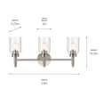 thumbnail image 2 of 55185NI Kichler Lighting Madden - 3 Light Bath Vanity-10.5 Inches Tall and 24 Inches Wide-Brushed Nickel Finish, 2 of 3
