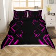 thumbnail image 1 of Erosebridal Abstract Comforter Cover Full for Teens, Gradient Rectangle Bedding Full Size, Modern Checkered Decor, Reversible（No Comforter）, 1 of 6