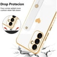 thumbnail image 6 of Designed for Samsung Galaxy A54 5G Case White Love Hearts Design for Women Girl Men, Luxury Plating with Strap Stand Full Camera Lens Protection Bumper for Galaxy A54 5G, 6 of 12