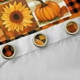 thumbnail image 4 of Manfei Orange Fall Pumpkin Blackout Curtains Set of 2 (52x84 Each),Patchwork Geometric Plaid Window Curtains,Rustic Farmhouse Cabin Curtains and Drapes For Men Women,Microfiber Bedroom Decor, 4 of 6