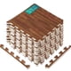 thumbnail image 1 of Colchoneta de ejercicios Yes4All, rompecabezas con vetas de madera, 12 pies cuadrados con borde, 1 of 7