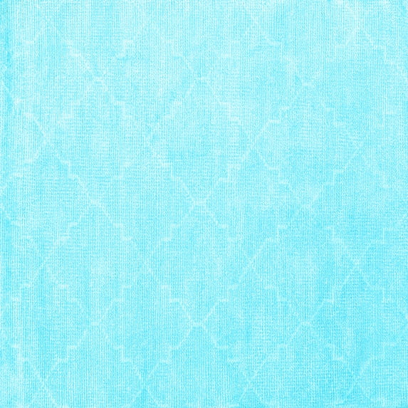 Ahgly Company Indoor Square Abstract Light Blue Contemporary Area Rugs, 6' Square