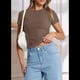 thumbnail image 5 of Camiseta de Corta Y2k Color Café XXL, 5 of 8