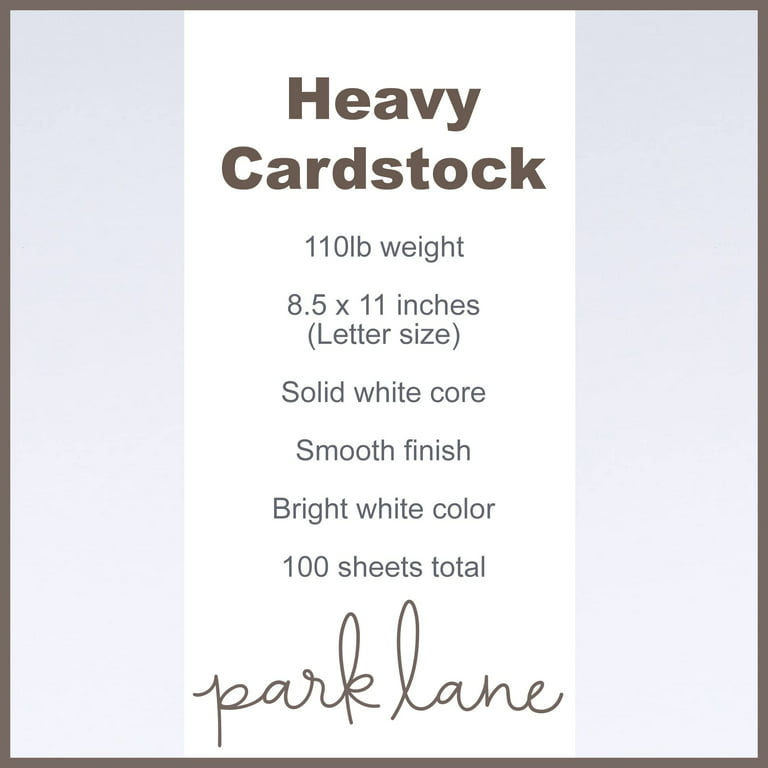 Park Lane 50 Sheet 6 x 8 White Cardstock Paper Pack - Cardstock - Paper Crafts & Scrapbooking