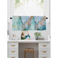thumbnail image 5 of Valances for Windows Marble Abstract Rod Pocket Cafe Window Treatments Valance Curtains for Kitchen Bathroom Laundry Basement Windows 60"x14", 5 of 9