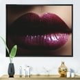 thumbnail image 2 of Designart 'Close-Up Of Woman Plump Lips With Glitter' Modern Framed Canvas Wall Art Print, 2 of 5