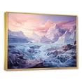 thumbnail image 2 of Designart "Kawaii-Style Landscape In Alaska II" Glacier Floater Framed Wall Art Living Room, 2 of 5