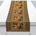 thumbnail image 2 of Stylo Culture Brocade Jacquard Dining Table Runner Black Rectangular Bohemian Indian Home Decor Elephant Floral Ethnic Coffee Table Cloth | 60x16 Inches ( 152 x 40 cm), 2 of 5