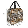 thumbnail image 2 of KLL Cut Cats Print Insulated Lunch Bag Women, Reusable Cute Tote Lunch Box for Adult & Men, Leakproof Cooler Lunch Bags for Work Office Travel Picnic, 2 of 5