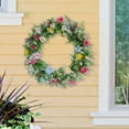 thumbnail image 3 of Artificial Spring Wreath, Artificial Summer Wreath Flower Wreaths for Front Door Wall Wedding Festival Farmhouse Outside Home Indoor Outdoor Decor, 3 of 7