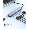 thumbnail image 2 of Hub USB-C LENTON 8 en 1 con HDMI 4K de 60 Hz y PD de 100 W para MacBook, 2 of 7