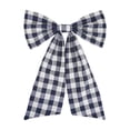 thumbnail image 2 of Bcylexb 3Pcs Gingham Plaid Christmas Bow, 13"x17" Large Checkered Ribbon Bow for Wreath Front Door Xmas Tree Decoration, 2 of 6