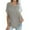 Gray, variant on WREESH Women's Loose Fit V-Neck T-Shirts Solid Color Short Sleeve Casual Tops Wine