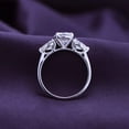 thumbnail image 4 of 2 1/4 Carat 7.5MM Round & 6X4MM Pear Cut Lab Created Moissanite Diamond 3-Stone Engagement Ring For Women In 14K White Gold Over Sterling Silver (G-H Color, VVS1 Clarity, 2.25 Cttw)-7, 4 of 7