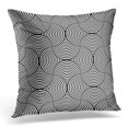 thumbnail image 1 of EREHome Black Beautiful Modern Abstract Geometric Pattern with Fantastic Figures White Bright Pillows case 18x18 Inches Home Decor Sofa Cushion Cover, 1 of 1