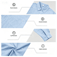 thumbnail image 6 of Cotton Linen Button Down Shirts for Men Fashion Casual Long Sleeve T Shirts Spring and Autumn Classic Fit Beach T Shirt Sky Blue 3XL, 6 of 9