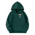 thumbnail image 3 of WOYY Girls Preppy Hoodies Cute Bow Graphic Loose Hooded Pullover Sweatshirts, Sizes 3-12, 3 of 5