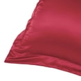 thumbnail image 3 of Unique Bargains 2-Pack Satin Silk Envelope Closure Pillow Shams Wine Red Queen, 3 of 8
