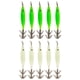 thumbnail image 3 of Señuelos Luminosos para Camarones Anzuelo Calamar 8cm Cebos Duros (plateados) 5 Uds., 3 of 8