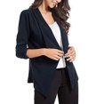 thumbnail image 3 of Vedolay Womens Tops Casual Suit Jackets for Women Casual Long Sleeve Open Front Lapel Collar Work Office Blazer Jacket,Navy S, 3 of 4